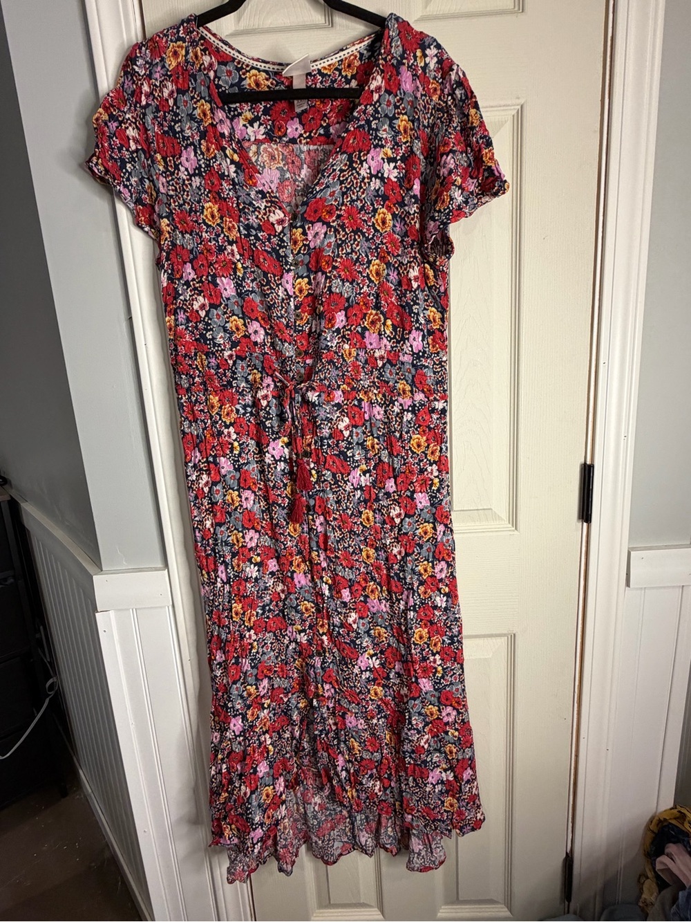 Knox Rose Floral Maxi Dress in Red, Pink and Yellow